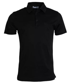 Dolce & Gabbana Black Logo Cotton Collared Polo Top T-shirt