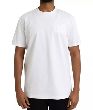 Dolce &amp; Gabbana White Logo Embossed Cotton Crewneck T-shirt