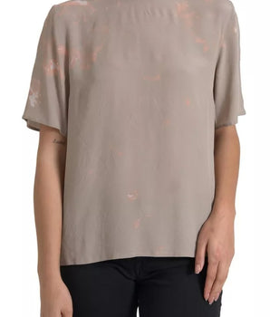 Dolce &amp; Gabbana Blusa de manga corta con cuello redondo marrón