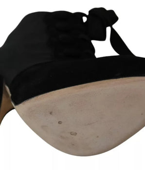 Dolce & Gabbana Black Suede Stretch Ankle Boots Booties Shoes