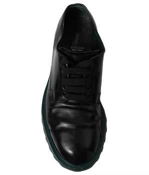Dolce & Gabbana Black Leather Derby Formal Dress Shoes