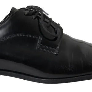 Dolce & Gabbana Black Polished Leather Formal Dress Shoes