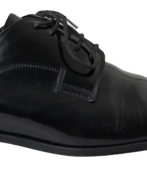 Dolce & Gabbana Black Polished Leather Formal Dress Shoes