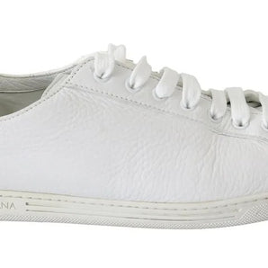 Dolce & Gabbana White Saint Tropez Lace Up Men Sneakers Men Shoes