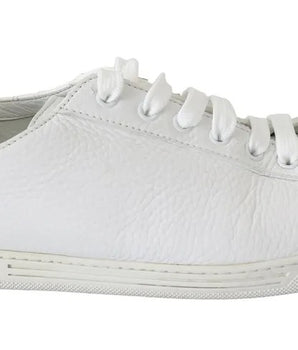 Dolce &amp; Gabbana White Saint Tropez Lace Up Men Sneakers Men Shoes
