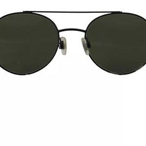 Dolce & Gabbana Matte Black Steel Frame Green Lens DG2245 Sunglasses