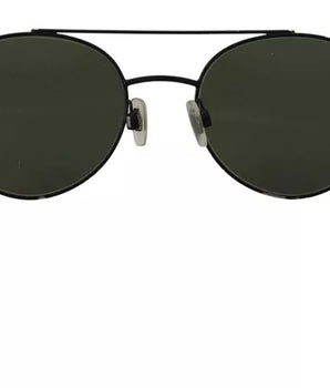 Dolce & Gabbana Matte Black Steel Frame Green Lens DG2245 Sunglasses