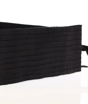 Dolce & Gabbana Black Silk Womens Waist Cummerbund