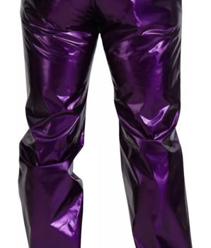 Dolce & Gabbana Purple Shining Men Casual Pants