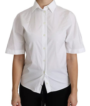 Dolce &amp; Gabbana Polo de manga corta con cuello blanco
