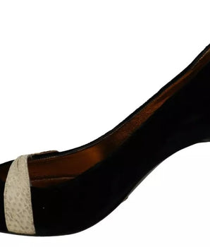 Dolce & Gabbana Black Velvet Ayers High Heels Pumps Shoes