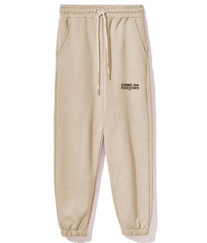 Comme Des Fuckdown Beige Cotton Women Sweatpant