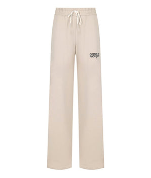 Comme Des Fuckdown Beige Cotton Women Palazzo Pants