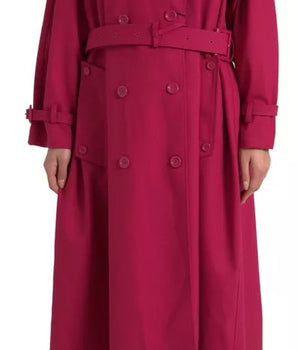 Dolce &amp; Gabbana Gabardina rosa oscuro con doble botonadura