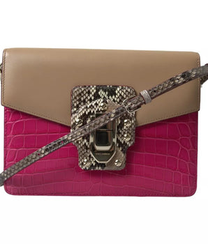 Dolce & Gabbana Multicolor Leather LUCIA Shoulder Bag