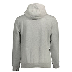 Napapijri Chic sudadera con capucha gris de mezcla de algodón orgánico