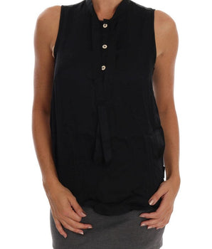 Versace Jeans Chic Sleeveless Black Shirt Blouse Versace Jeans 