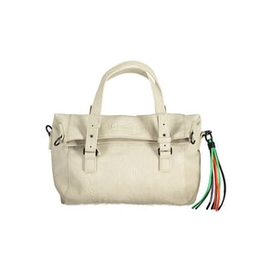 Bolso de mano Desigual Chic blanco con detalles en contraste