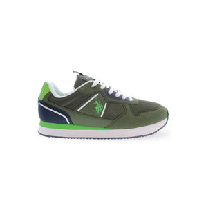 US POLO ASSN. Sleek Green Sneakers with Iconic Logo Detailing