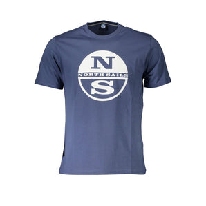 North Sails Blue Cotton Men T-Shirt