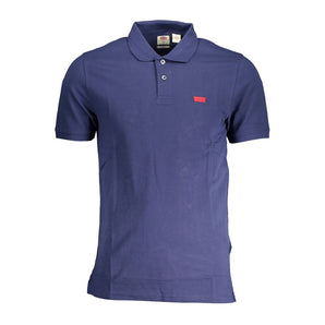 Polo de algodón azul esbelto con detalle de logotipo elegante de Levi's