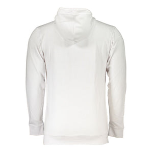 Cavalli Class Elegante sudadera con capucha blanca y logo estampado