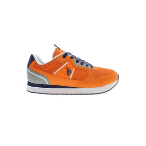 US POLO ASSN. Orange Lace-Up Sports Sneakers with Logo Detail