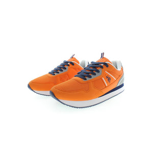 US POLO ASSN. Orange Lace-Up Sports Sneakers with Logo Detail