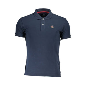 La Martina Elegante Polo Slim-Fit Azul Con Detalles En Contraste