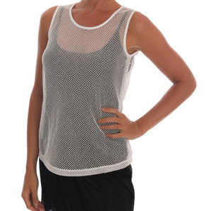 Dolce & Gabbana Sleeveless Transparent Net Tank Top