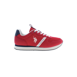 US POLO ASSN. Chic Pink Lace-Up Sneakers with Contrasting Accents