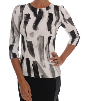 Dolce & Gabbana Elegant Striped Stretch Blouse Dolce & Gabbana 