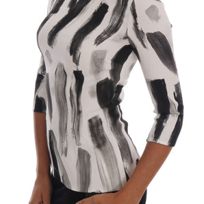 Dolce & Gabbana Elegant Striped Stretch Blouse