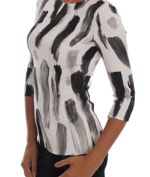 Dolce & Gabbana Elegant Striped Stretch Blouse Dolce & Gabbana 