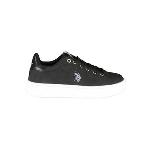 US POLO ASSN. Chic Black Laced Sports Sneakers with Logo Detail