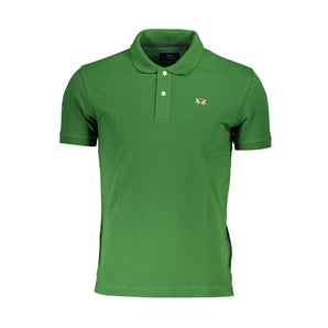 Polo elegante de corte slim en verde con detalle en contraste de La Martina