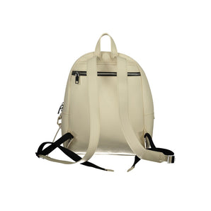 Mochila Desigual Chic blanca con detalle en contraste