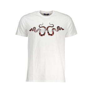 Cavalli Class White Cotton T-Shirt