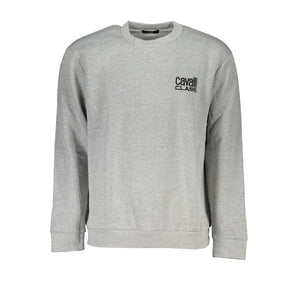 Cavalli Class Chic Sudadera Gris Bordada