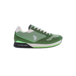 US POLO ASSN. Sleek Green Sneakers with Iconic Logo Accents