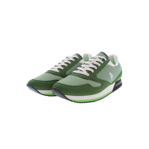 US POLO ASSN. Sleek Green Sneakers with Iconic Logo Accents