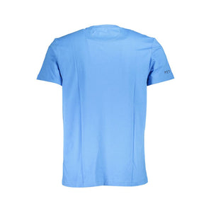 La Martina Elegante Camiseta Bordada Azul Claro