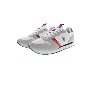 U.S. POLO ASSN. White Polyester Mens Sneaker