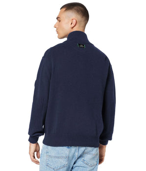 La Martina Blue Cotton Sweater