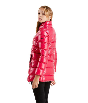 Refrigiwear Fuchsia Shimmer Long Down Jacket
