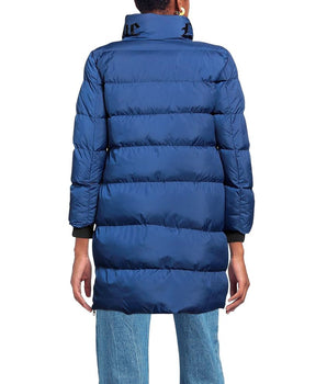 Love Moschino Chic Chaqueta larga de plumas con detalle de logo