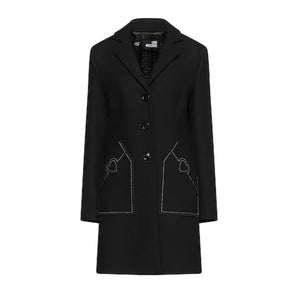 Love Moschino Black Wool Women Coat