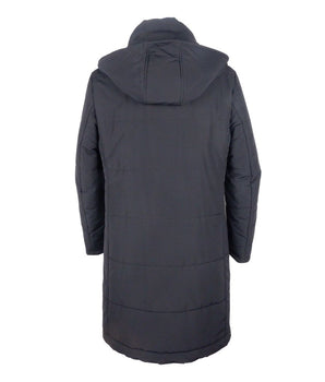 Made in Italy Black Wool Men's Raincoat
