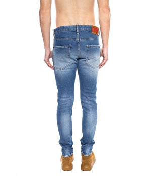 Dsquared² Blue Cotton Men's Distressed Jean Dsquared² 