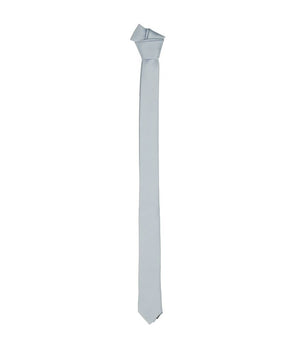 Emilio Romanelli Sleek Silk Slim Tie in Chic Gray